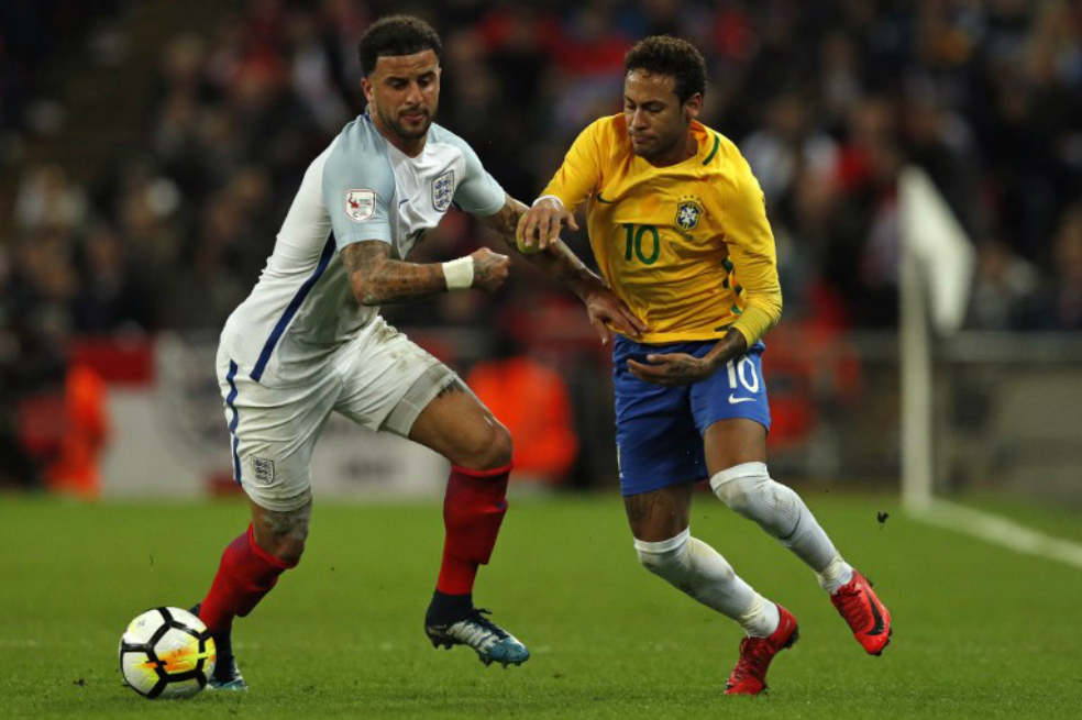 Inglaterra y Brasil empatan sin goles en Wembley