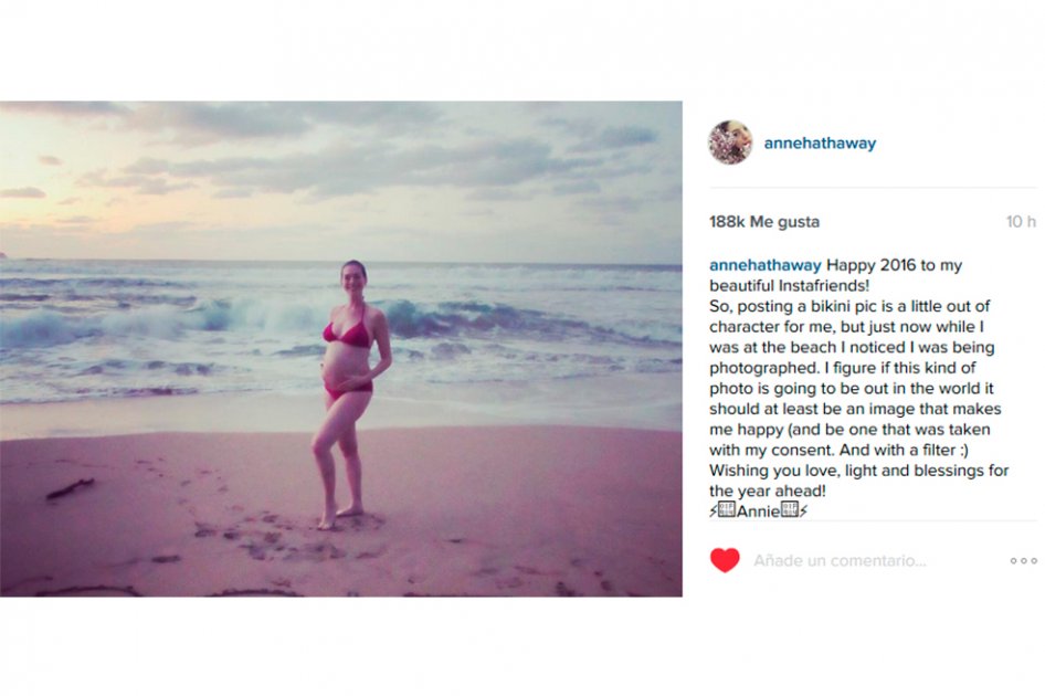 Anne Hathaway publica la foto más buscada por los paparazzi