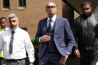 US rapper Chris Brown (C) leaves Southwark Crown Court in London, June 20, 2025, after pleading not guilty to attempting to cause grievous bodily harm with intent during an alleged London nightclub brawl in 2023.