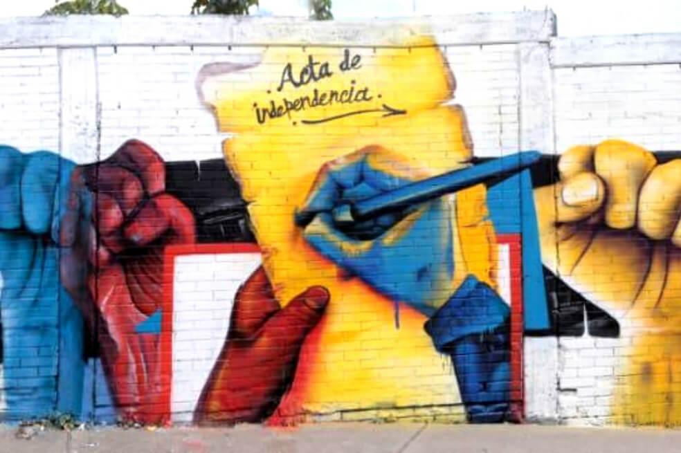 Grafitis, conmemoración urbana del Bicentenario de Independencia de Colombia