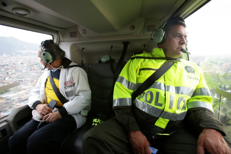 Sobrevuelo por Bogotá del alcalde encargado