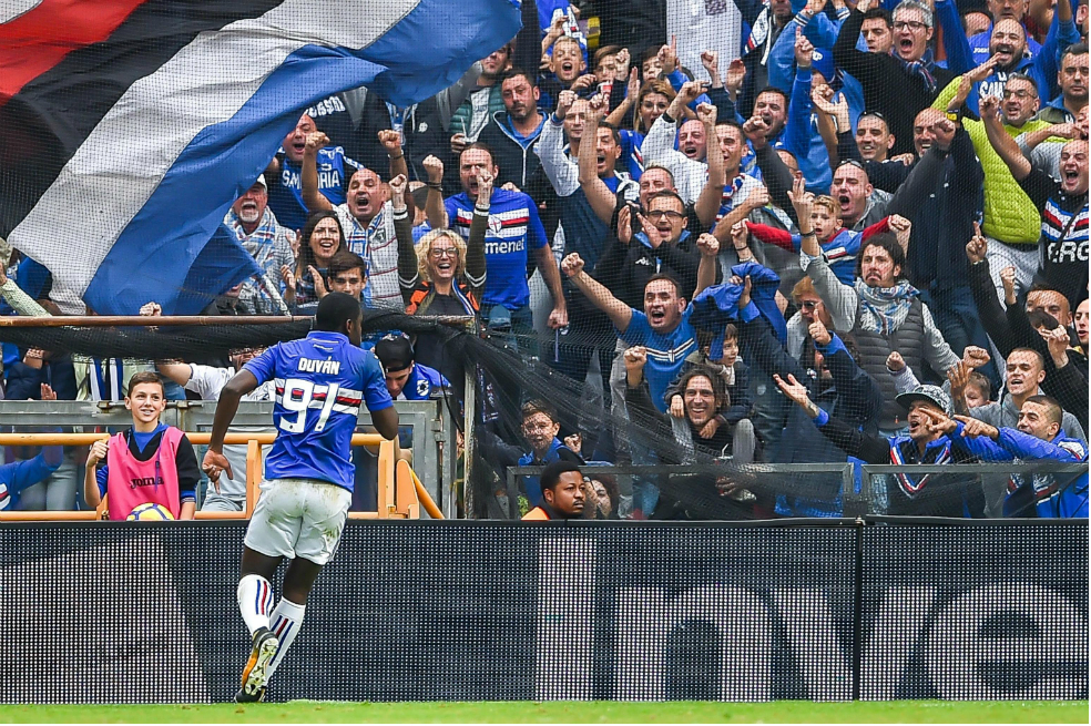 Duván Zapata y un nuevo gol con la Sampdoria