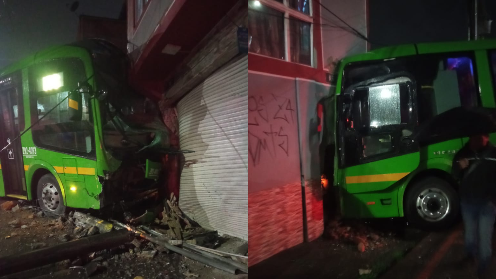 Accidente en San Cristóbal: conductor de Sitp terminó chocando contra una vivienda