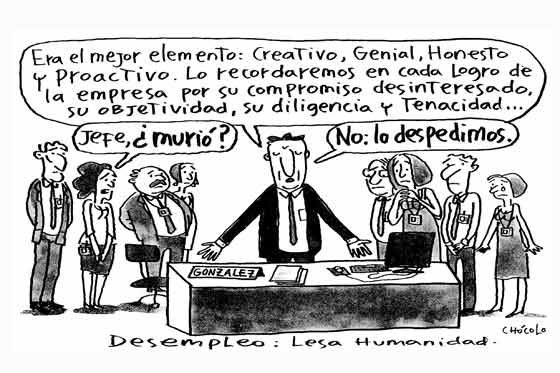 Desempleo: Lesa Humanidad
