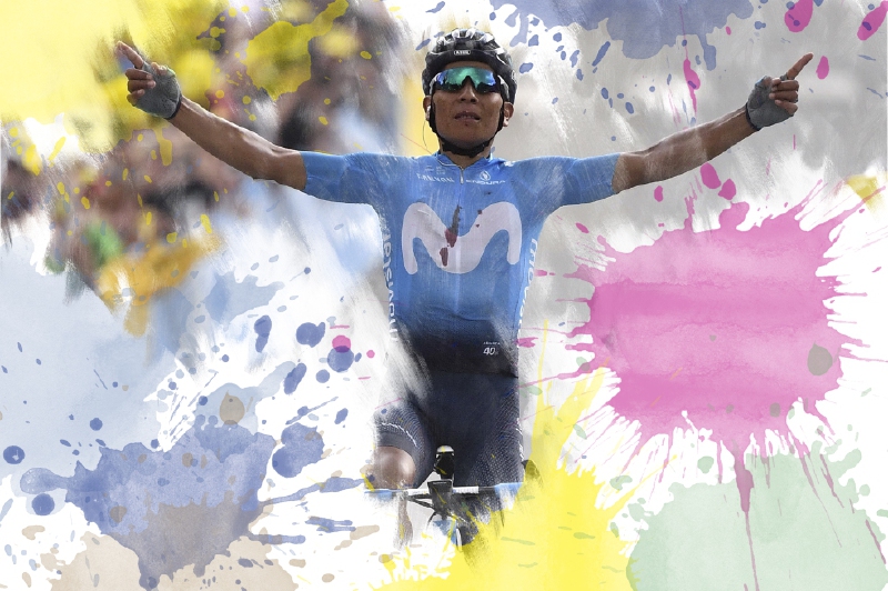 El colombiano Nairo Quintana lleva 46 celebraciones en el World Tour. Es uno de los grandes ciclistas de los últimos tiempos. / AFP