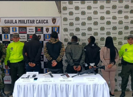 Capturan cinco personas en Popayán por robo de vehículos en la vía Panamericana