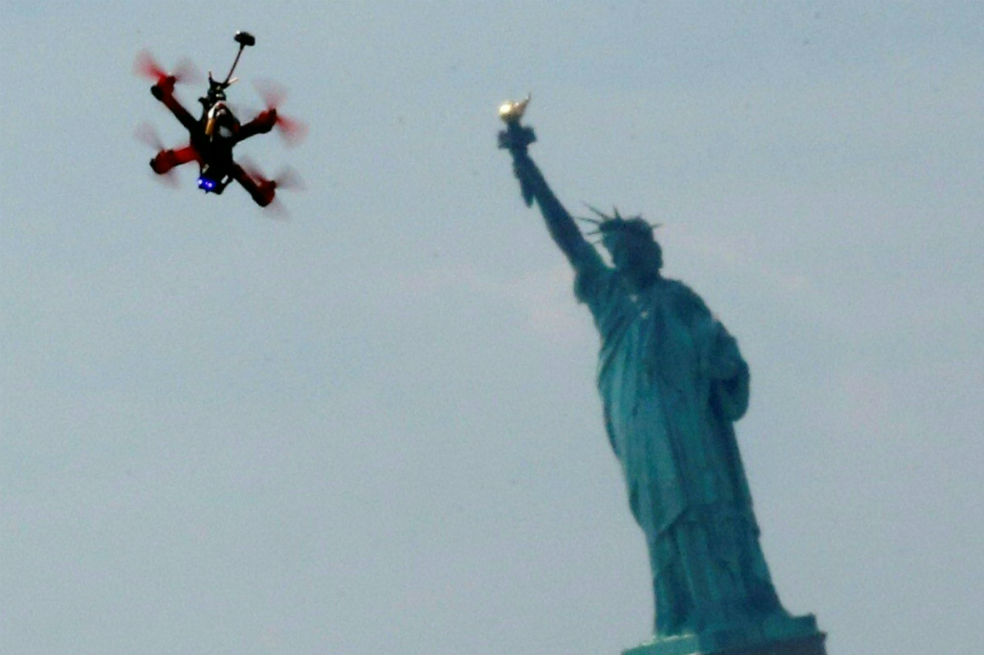 La carrera de drones que se tomó el cielo de Nueva York, Estados Unidos