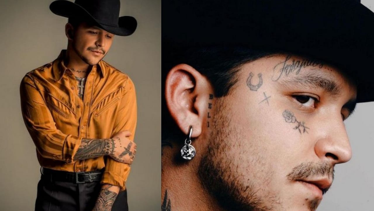 ¡En la cara! Estos son los dos nuevos tatuajes de Christian Nodal. ¿Te gustan?