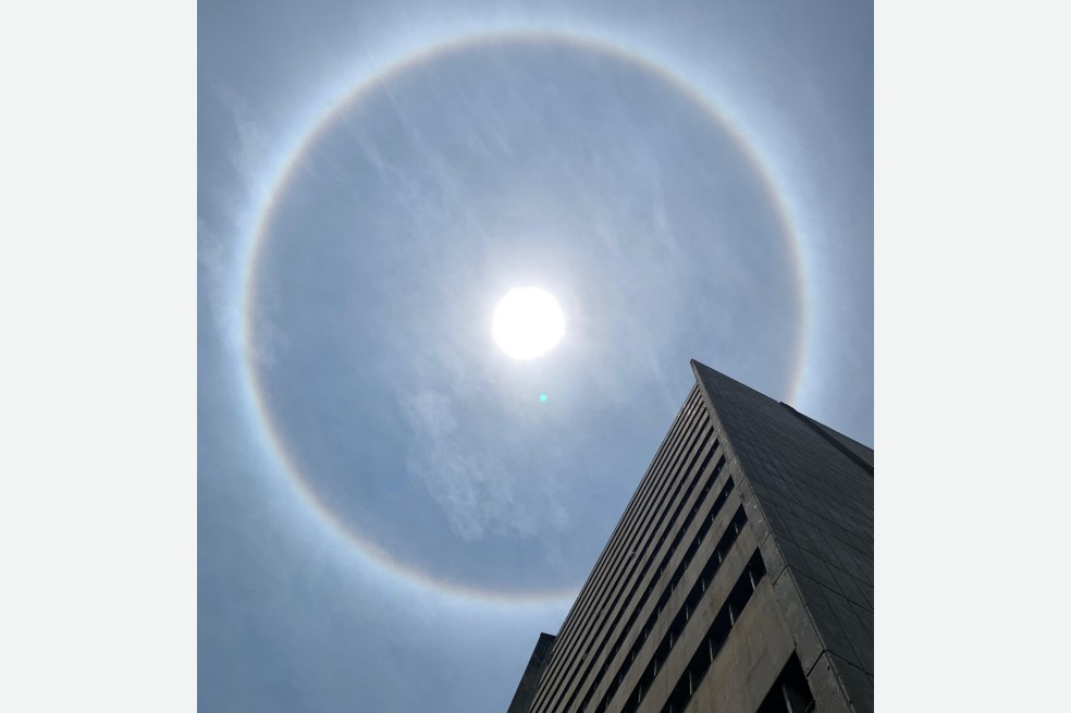 ¿Qué es un halo solar y por qué se produce? Así se vio el fenómeno hoy en Colombia