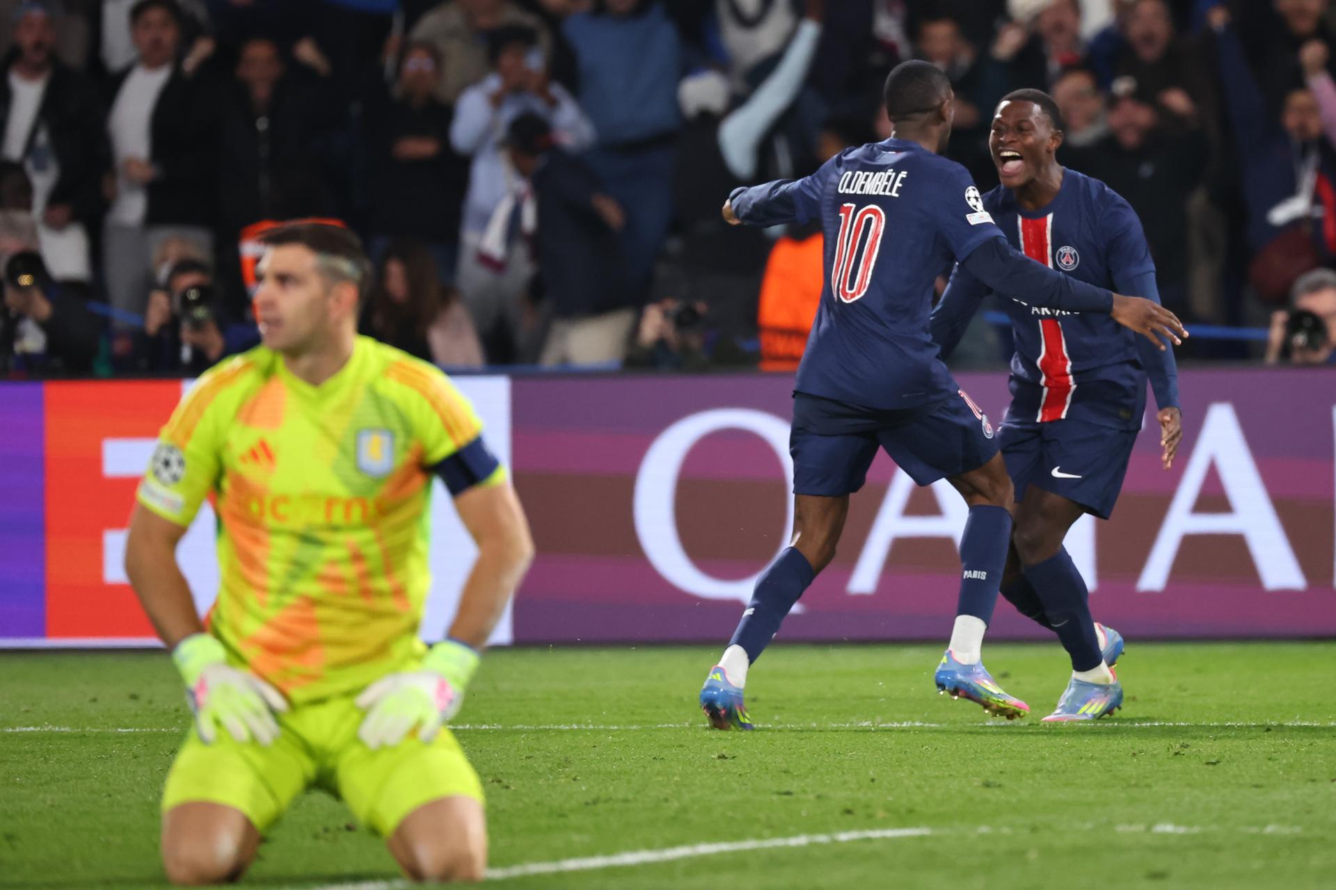 PSG pegó primero contra el Aston Villa y dice presente en Champions League: video