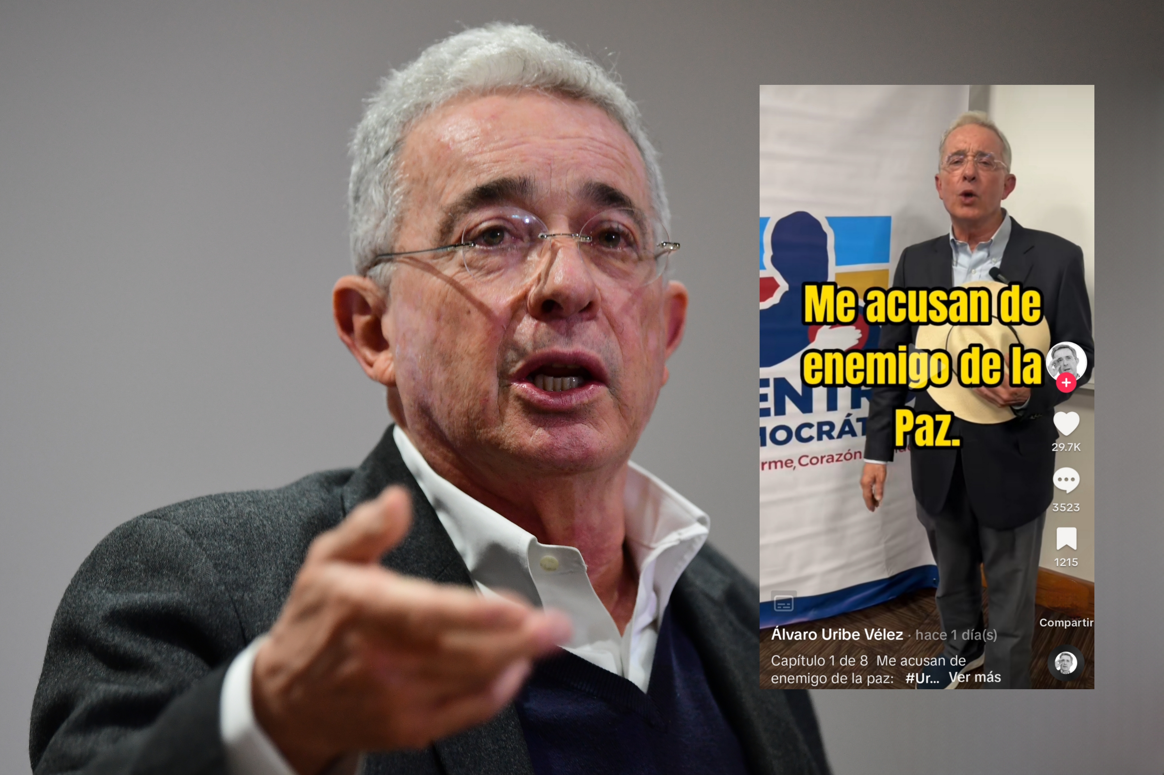 “Yo no soy enemigo de la paz”: Álvaro Uribe responde a polémicas en TikTok