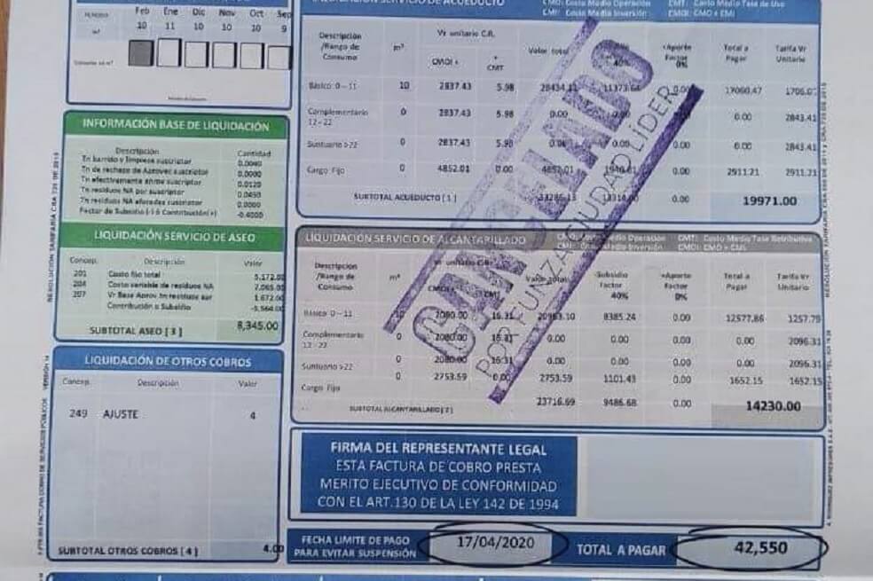 Funza volverá a asumir el pago de del servicio de acueducto, alcantarillado y aseo