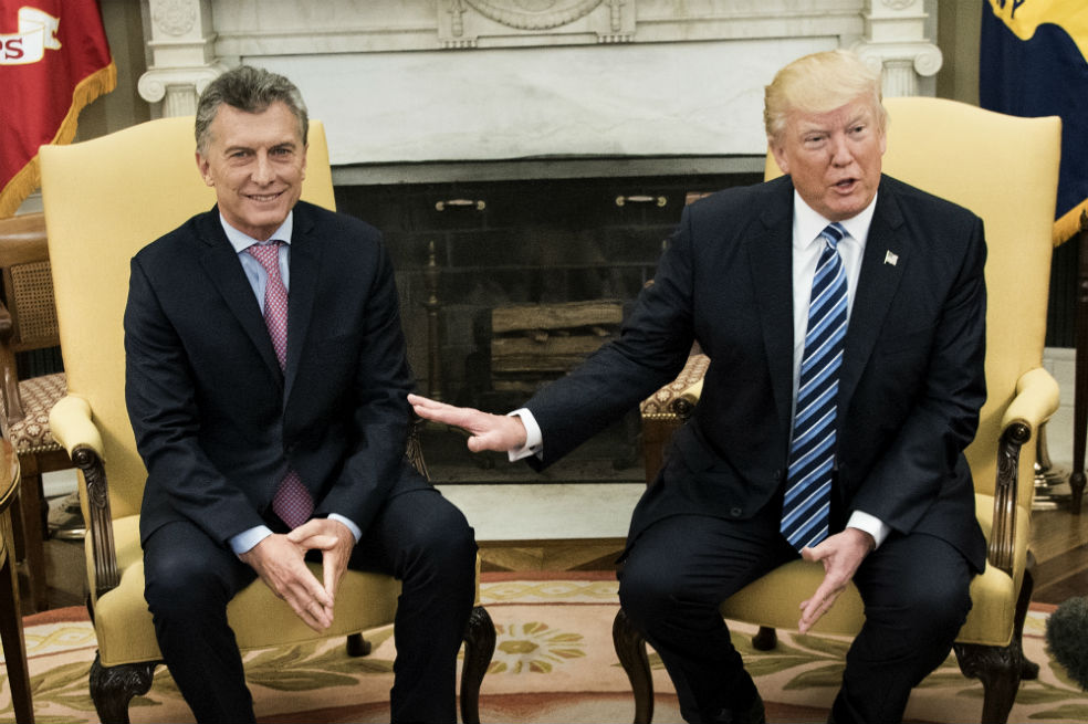 Trump recibió al presidente argentino Macri, «un gran líder», en la Casa Blanca