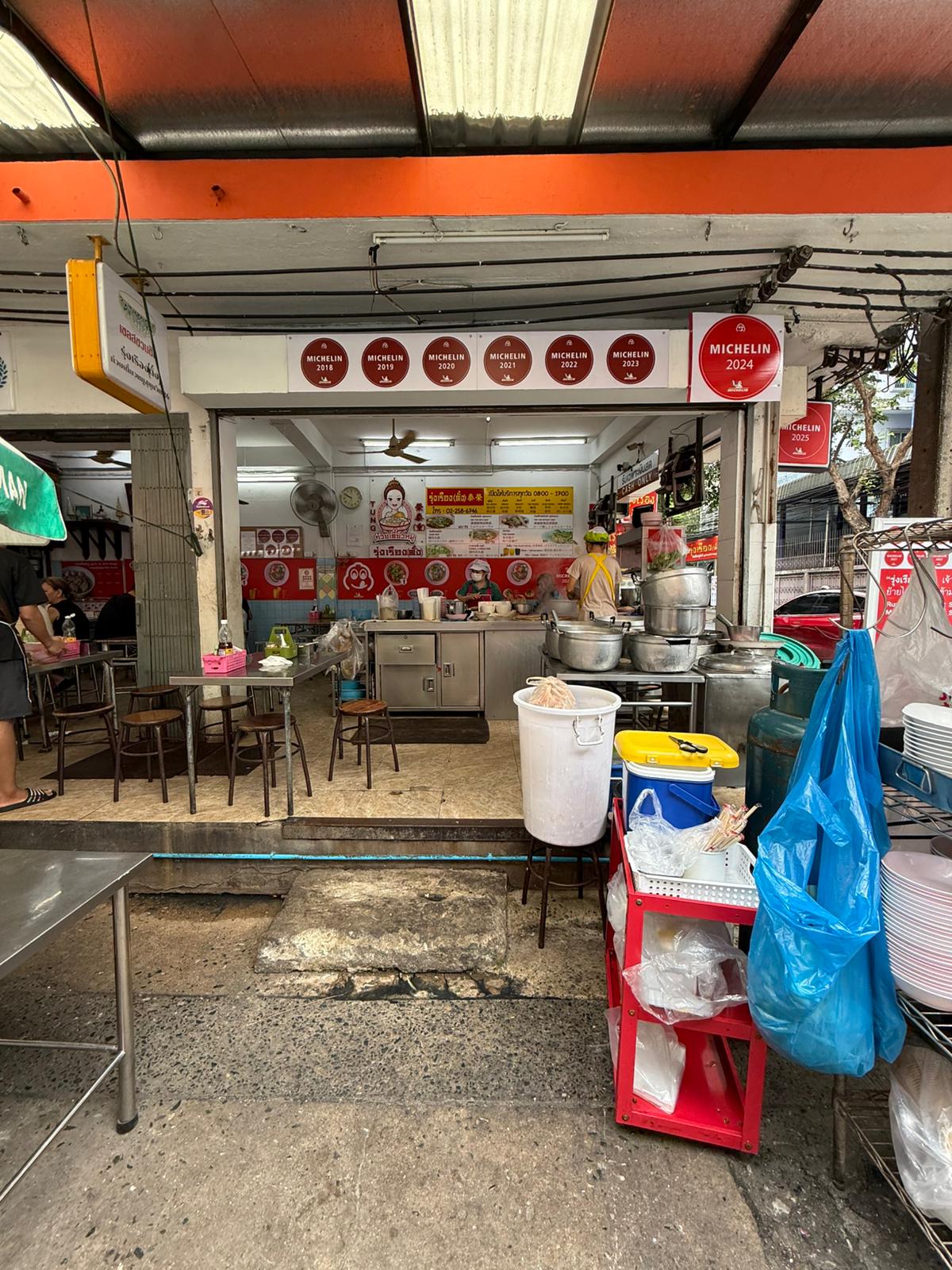 Puesto de comida callejera Bangkok