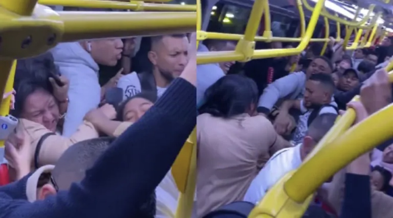 Intolerancia en Navidad: dos mujeres se enfrentaron a golpes en Transmilenio