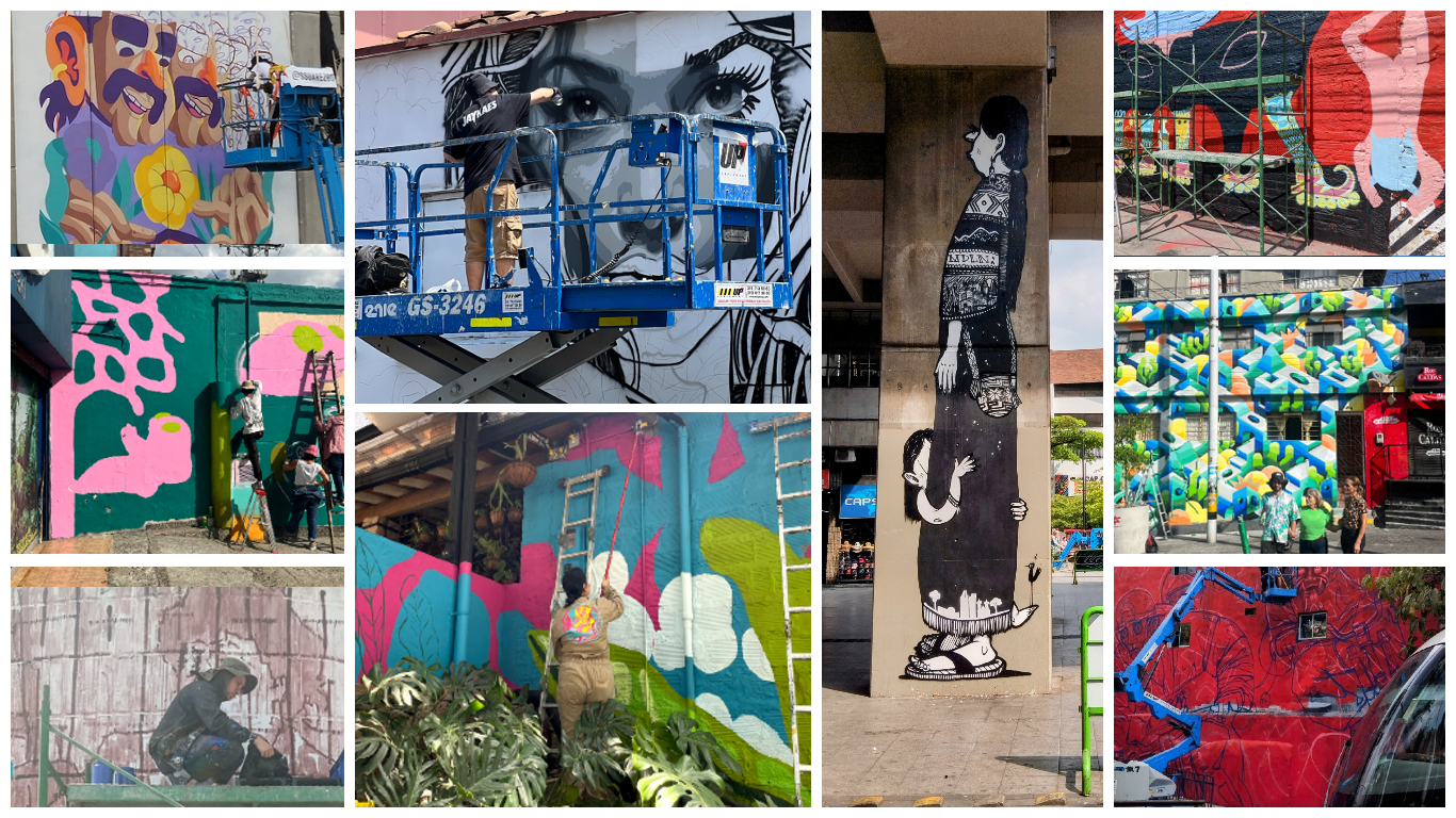 Nueve paredes en Medellín están siendo intervenidas por artistas urbanos
