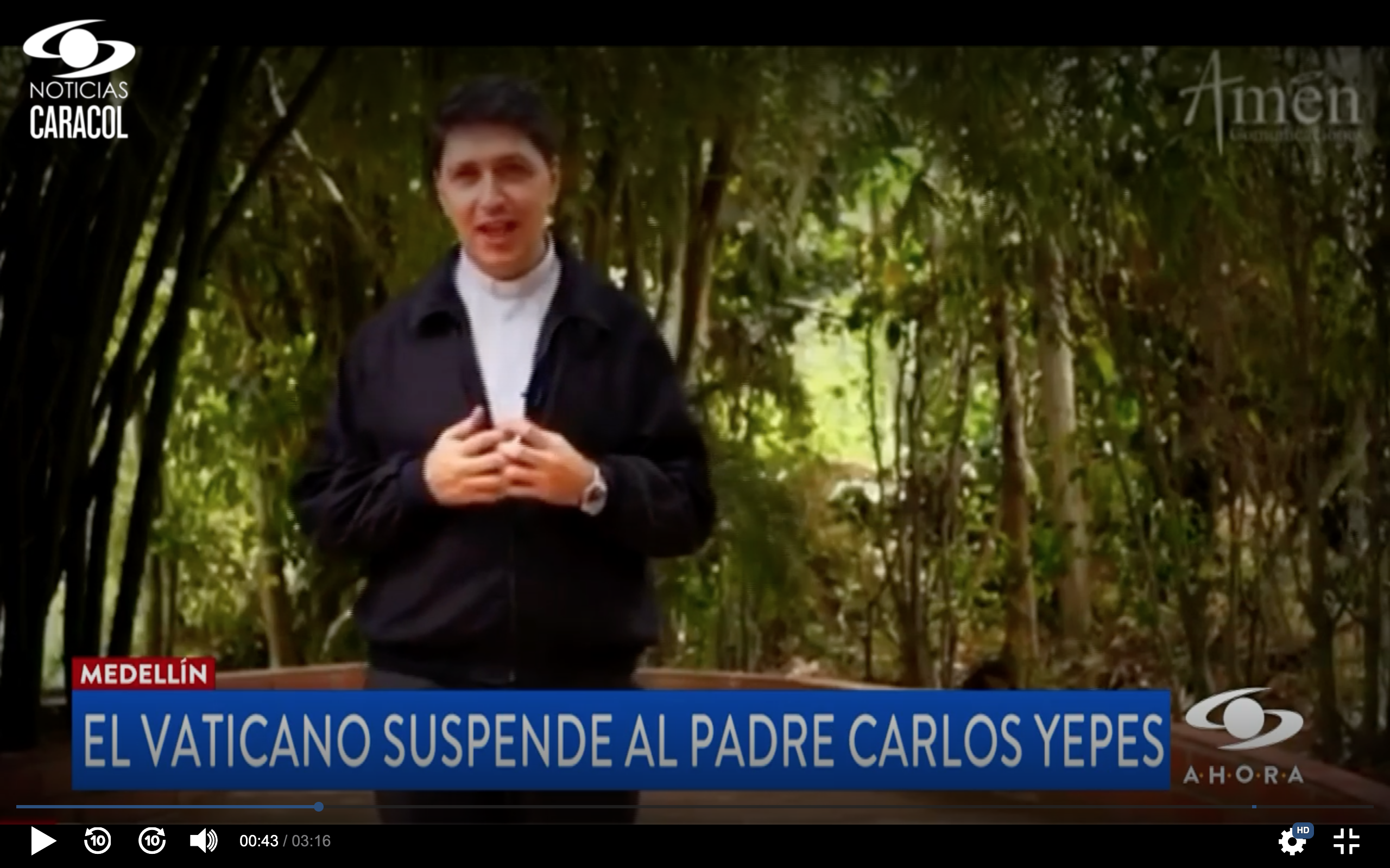Vaticano suspende a sacerdote Carlos Yepes por denuncias de abuso sexual
