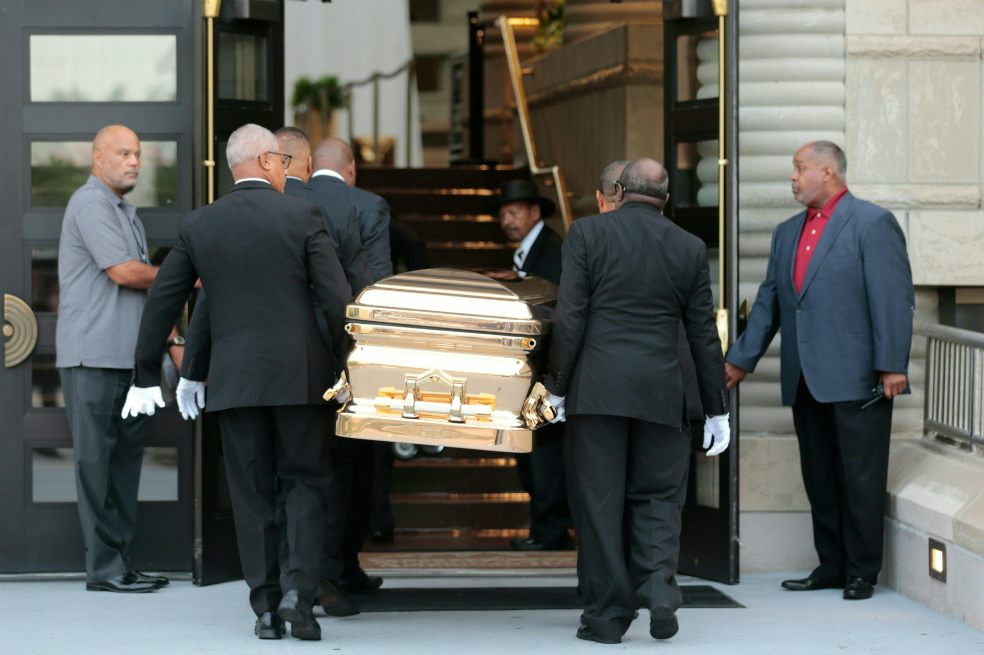En fotos: así despiden los seguidores a Aretha Franklin