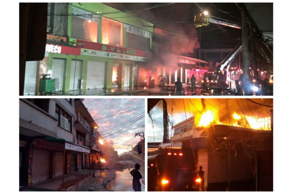 Emergencia en Santa Marta por incendio de gran magnitud en el mercado público