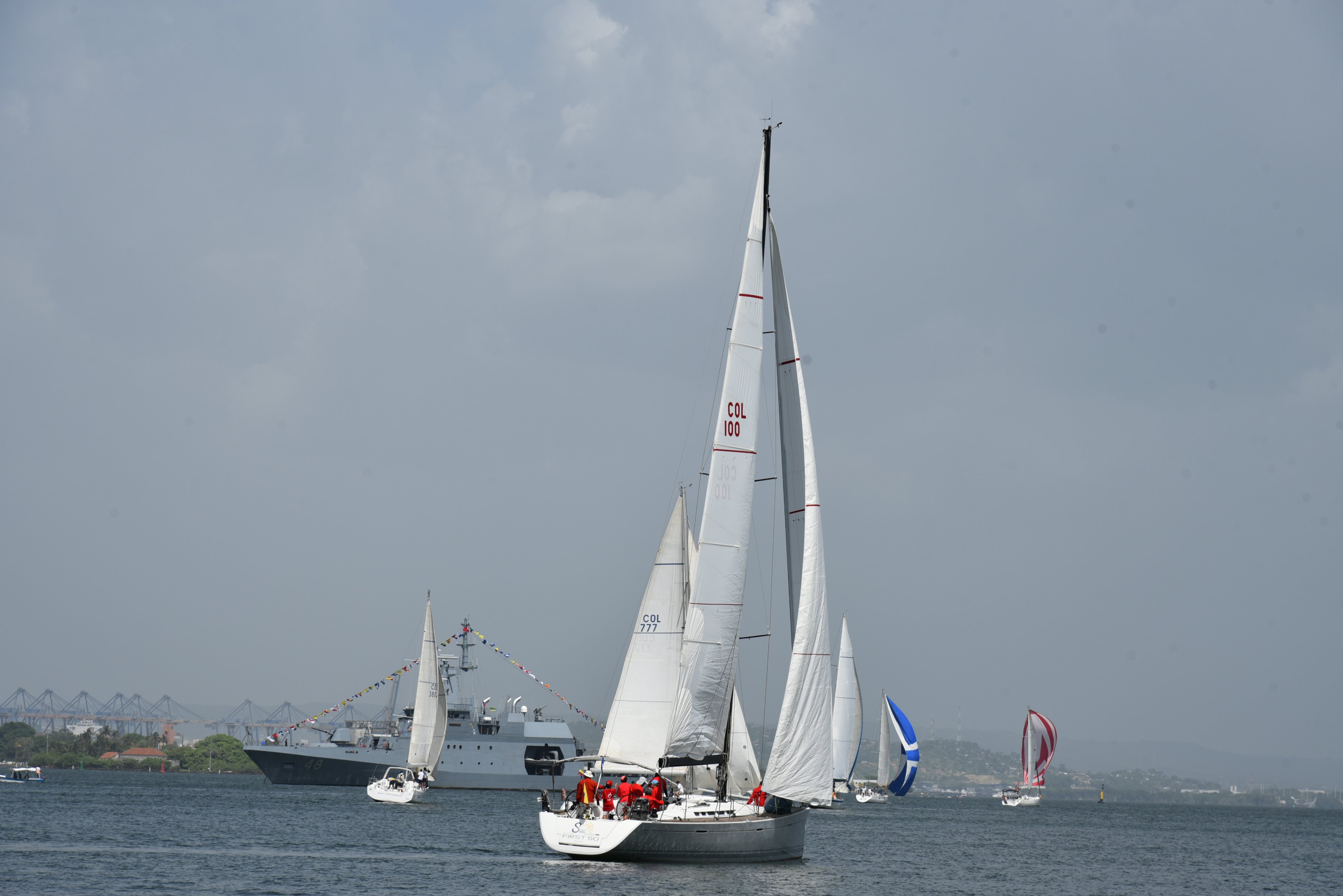 Regata en el Club de Pesca, durante el Sail Cartagena 2022.