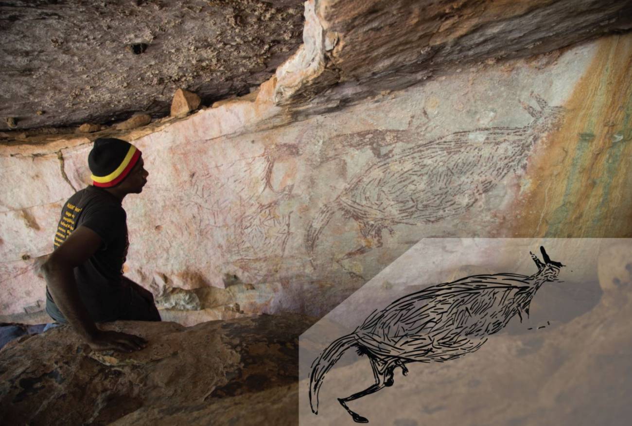 Un canguro pintado hace 17 mil años: así es la pintura más antigua de Australia