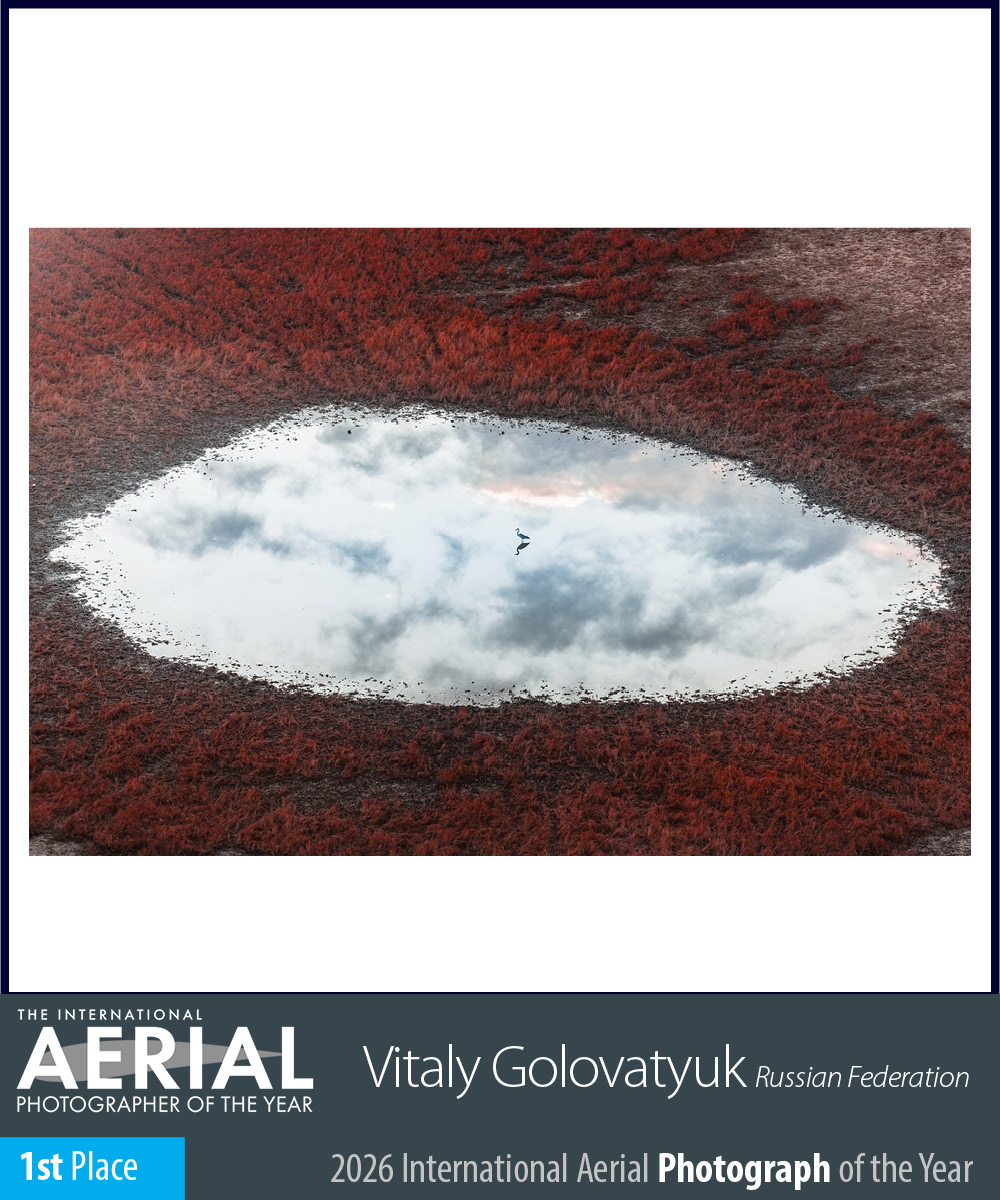 Esta fue la fotografía ganadora del primer puesto, en la que se aprecia a un ave en medio de un espejo de agua.