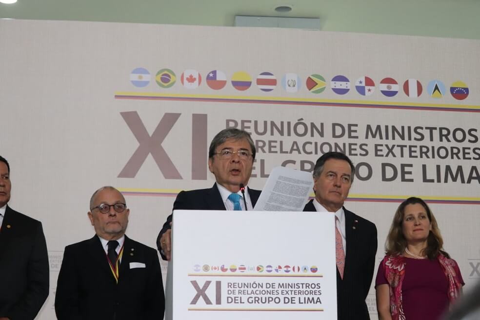 Las conclusiones a las que llegó el Grupo de Lima tras su encuentro en Bogotá