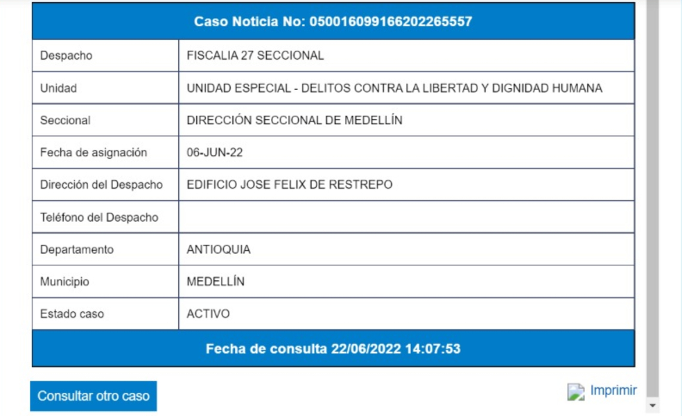 Datos de la denuncia presentada en la Fiscalía General contra Blessd.
