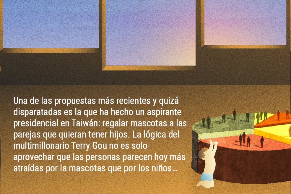 Subsidios y… ¿mascotas? Los incentivos para aumentar la natalidad en el este de Asia.