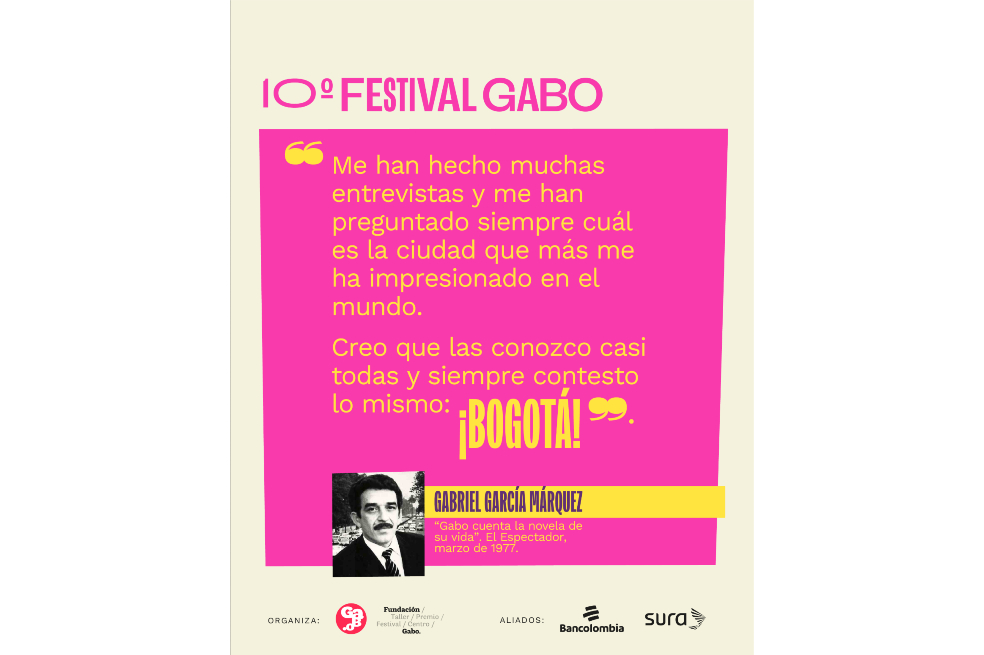 Palabras de Gabriel García Márquez consignadas en “Gabo cuenta la novela de su vida”, en El Espectador.