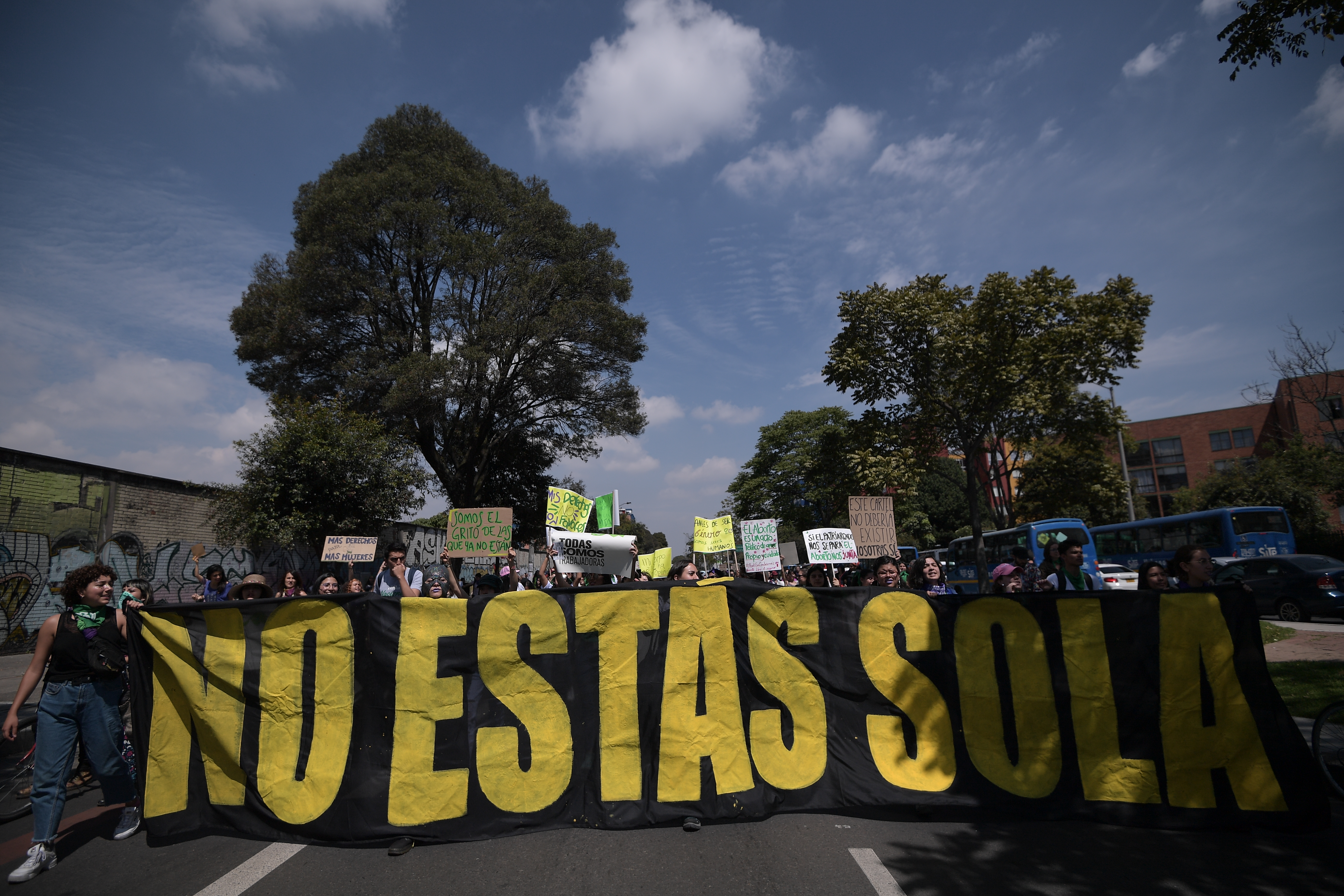 Cientos de mujeres salieron a marchar y protestar en el Día Internacional de la Mujer para reclamar el reconocimiento de sus derechos.