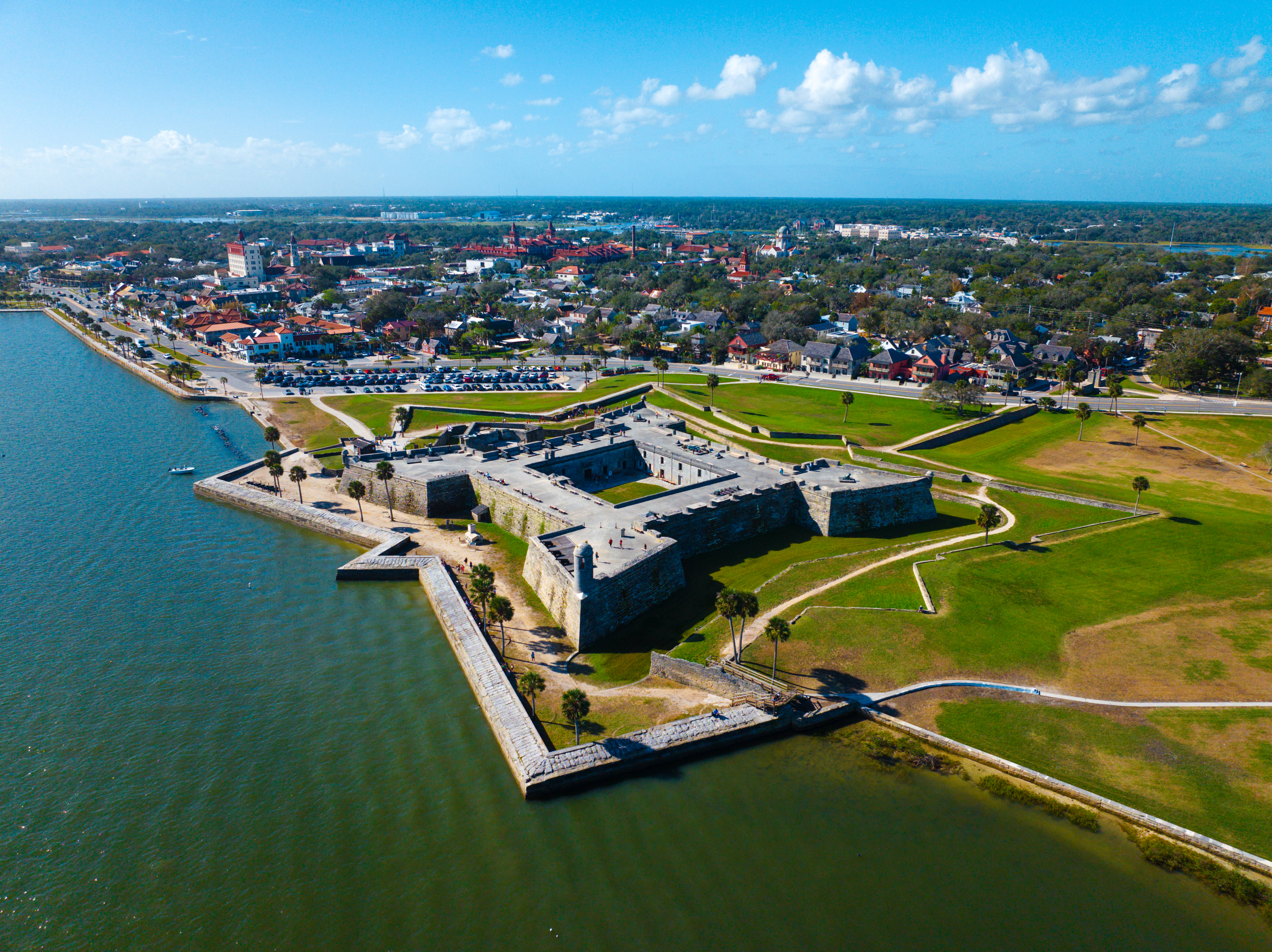 Turismo en Florida, EE. UU. Monumento Nacional Castillo de San Marcos, en San Agustín.