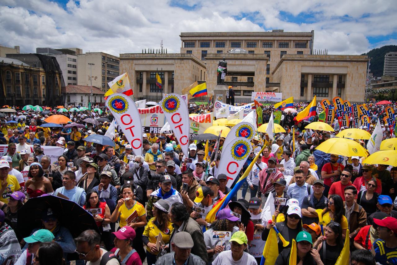 Marchas del 1° de mayo: así fueron las movilizaciones del Día del Trabajo en Bogotá