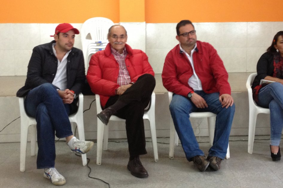 El concejal Horacio José Serpa, el exministro Horacio Serpa y el candidato Andrés Felipe Villamizar.