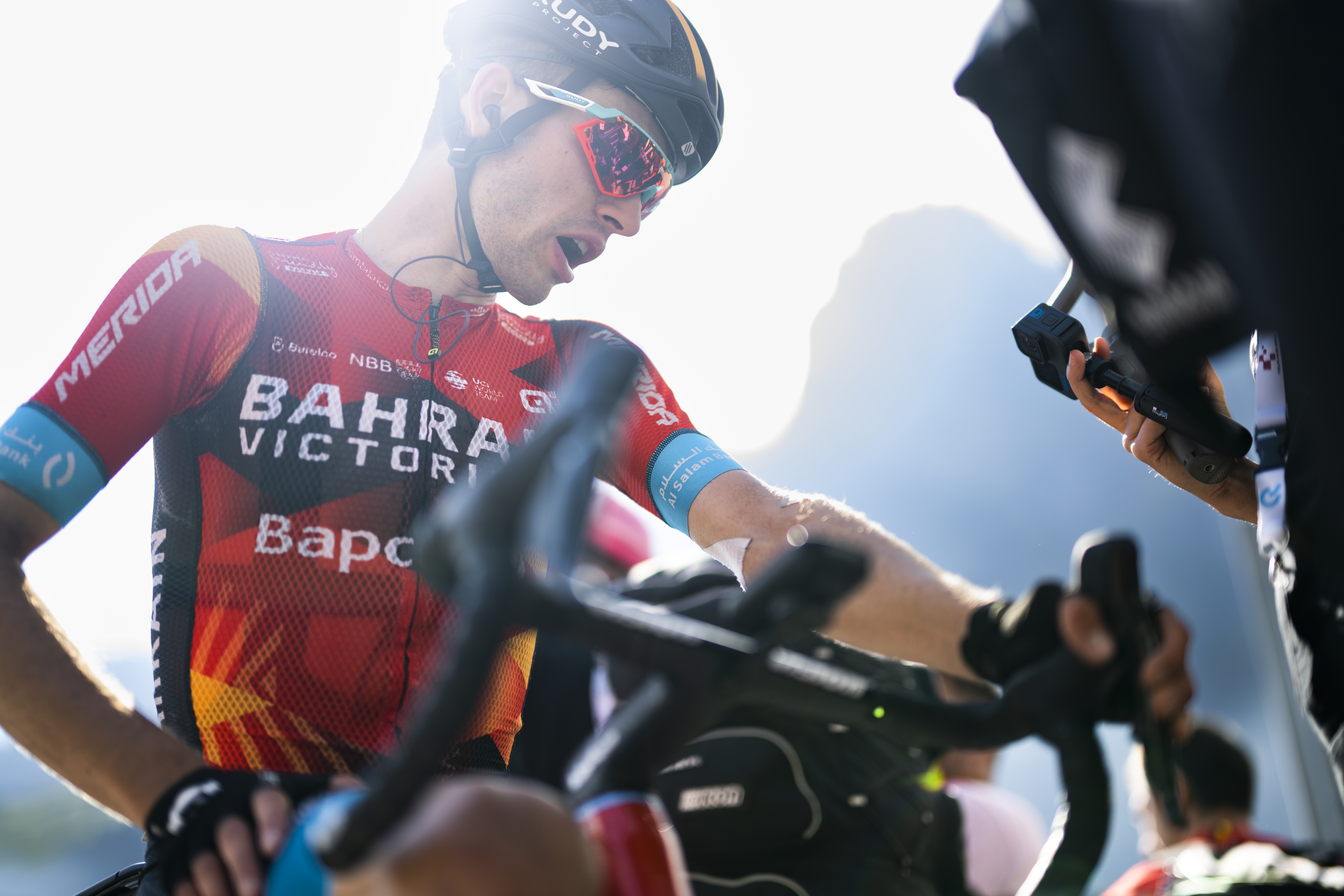 Leukerbad (Switzerland), 14/06/2023.- (FILE) - Gino Maeder from Switzerland, Bahrain-Victorious after the fourth stage of the 86th Tour de Suisse UCI World Tour, a 153 km cycling race from Monthey to Leukerbad, Switzerland, 14 June 2023. Bahrain-Victorious confirmed on 16 June 2023 that Maeder died because of his injuries from a crash on the descent from the Albula pass during the 5th stage of the Tour de Suisse on 15 June. (Ciclismo, Bahrein, Suiza) EFE/EPA/GIAN EHRENZELLER