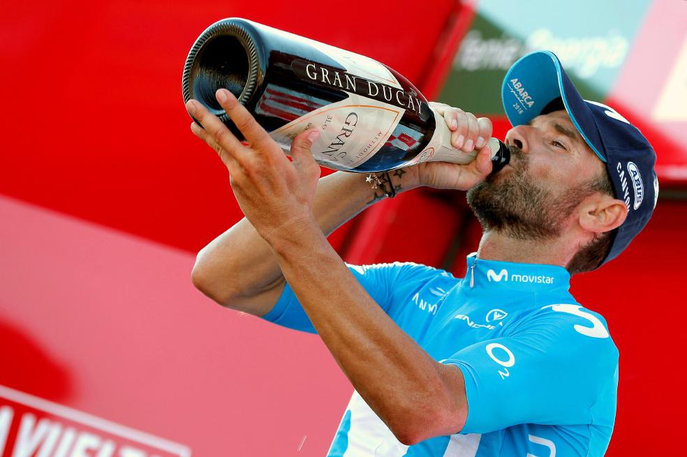 El Movistar ya celebra en la Vuelta a España