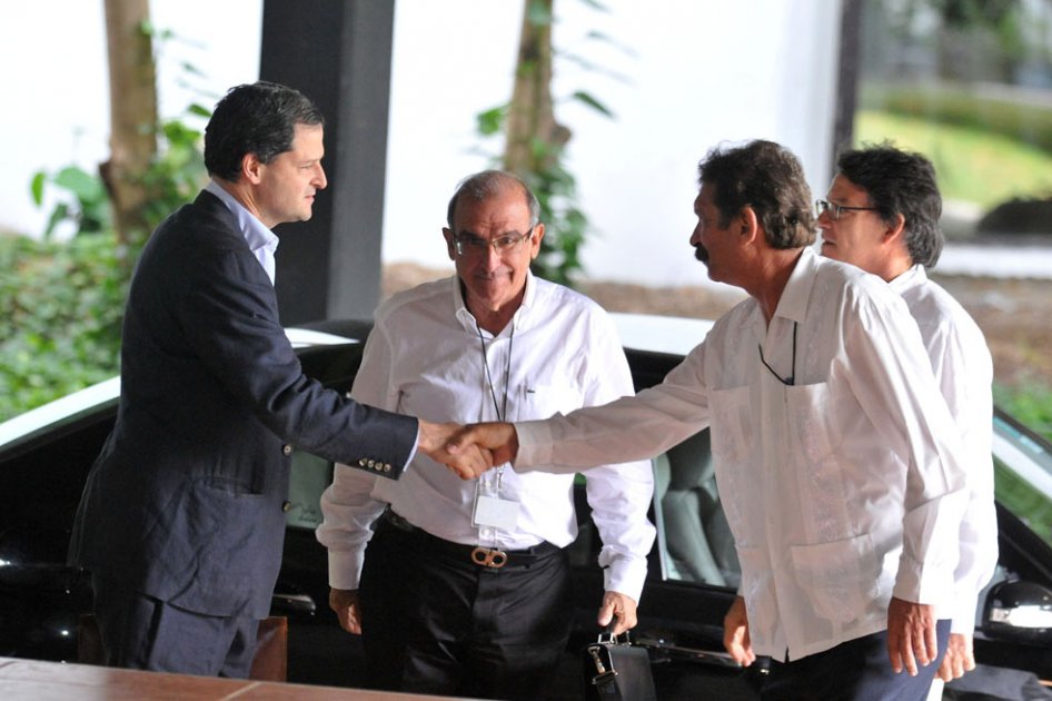 El equipo negociador del gobierno en La Habana.