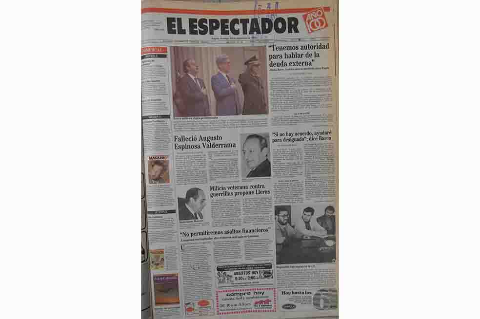 Estas eran las noticias del 28 de septiembre de 1986
