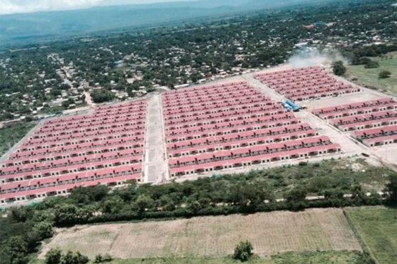 Casas gratis entregadas por el gobierno en La Guajira.