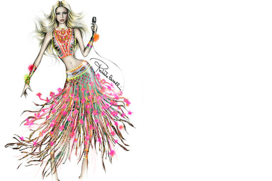 Shakira se viste con diseño de Cavalli para el mundial