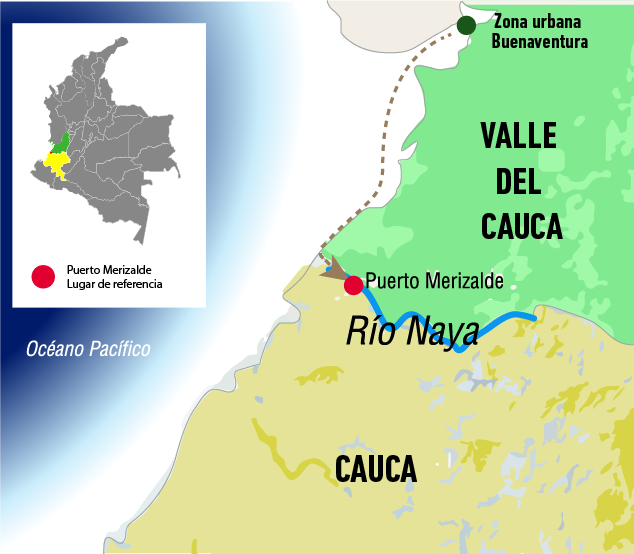 Mapa de Puerto Merizalde.
