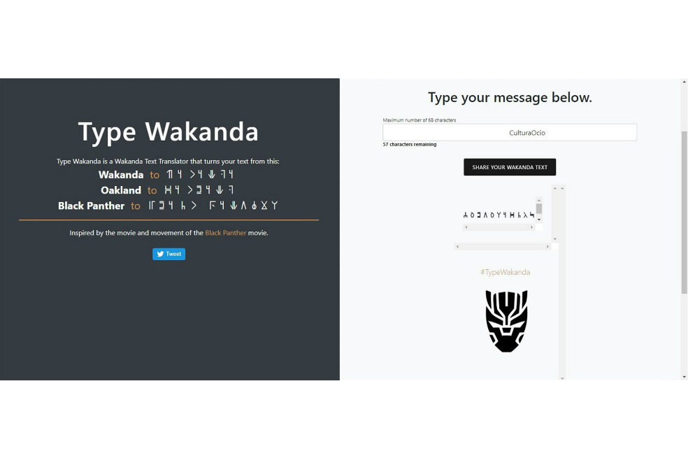Fan de Pantera Negra crea traductor al idioma de Wakanda