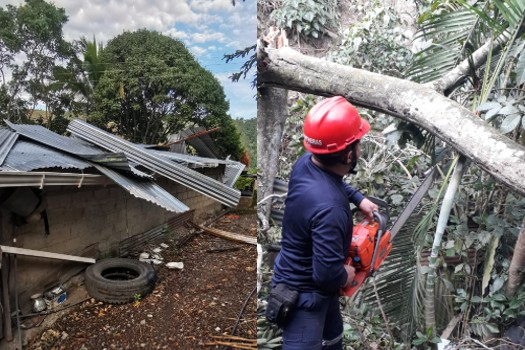 Familias en Caparrapí damnificadas por fuerte vendaval: 15 viviendas destruidas