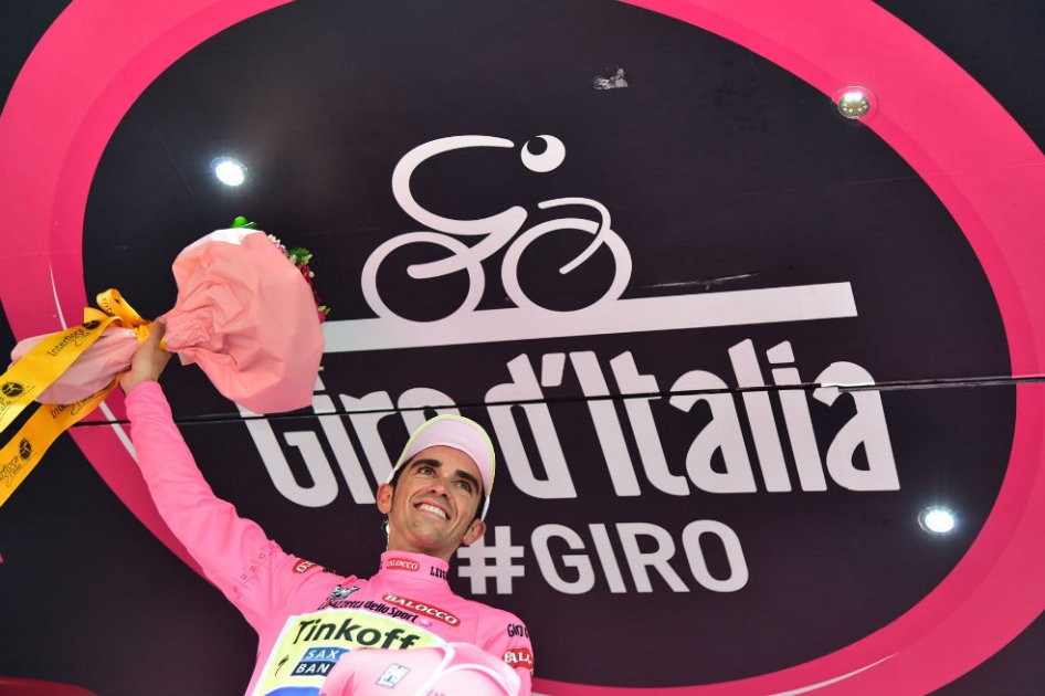 Alberto Contador, ganador de la edición 98 del Giro de Italia. Foto: EFE