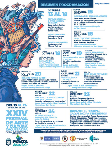 Agenda Festival Zaquesazipa