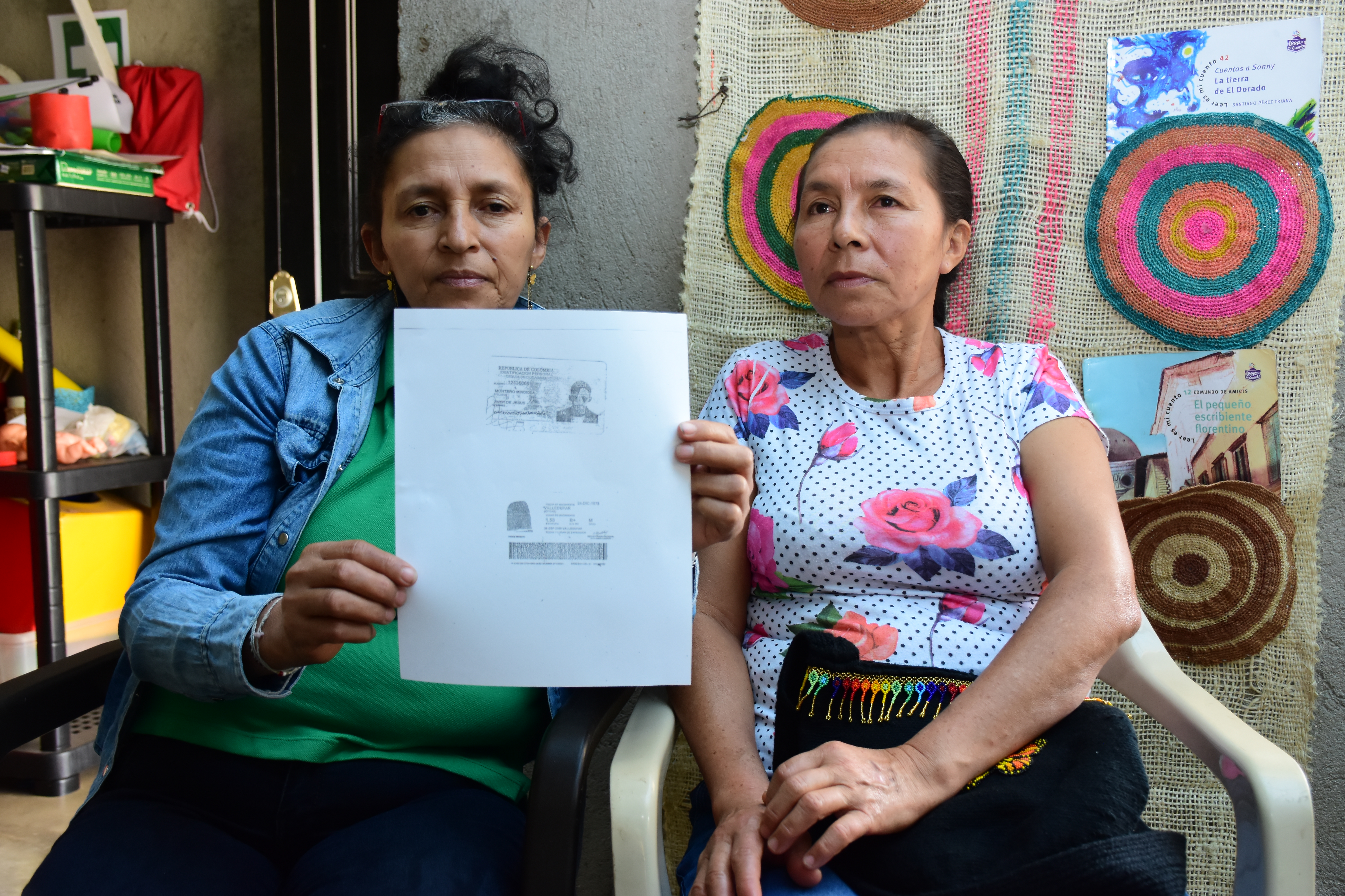 La fotocopia borrosa de la cédula de Ever de Jesús Montero Mindiola es la única imagen que Celmi y Danelis conservan de su hermano.