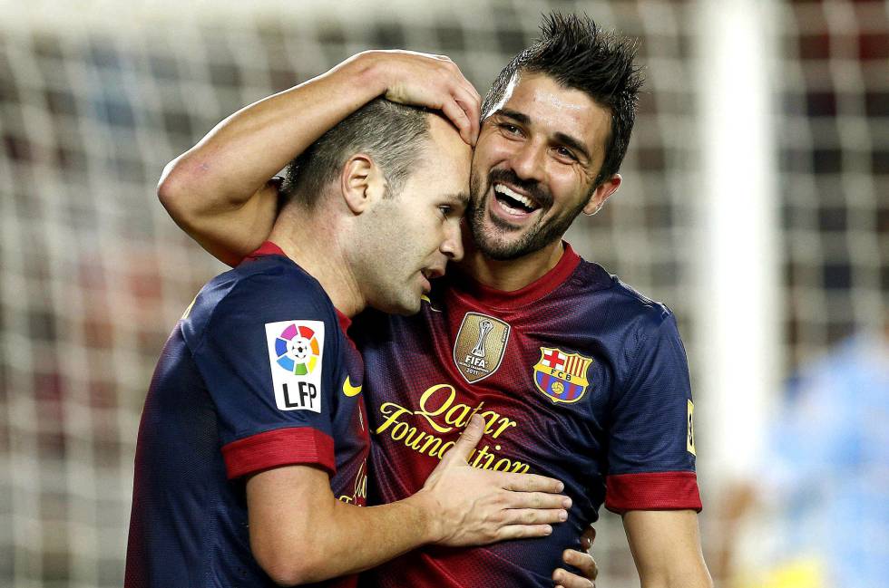 Andrés Iniesta, feliz por volver a compartir vestuario con David Villa