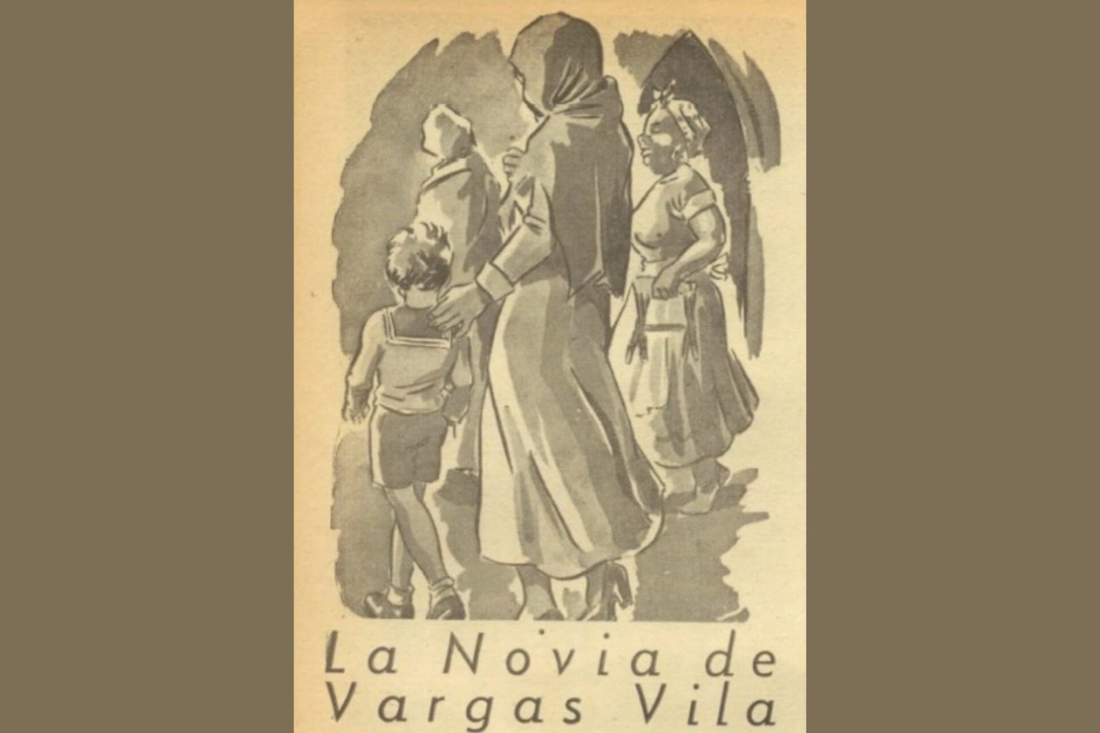 Ilustración que acompañó el texto “Las novias de Vargas Vila”, publicado el 14 de mayo de 1950 en el Magazín Cultural de El Espectador.