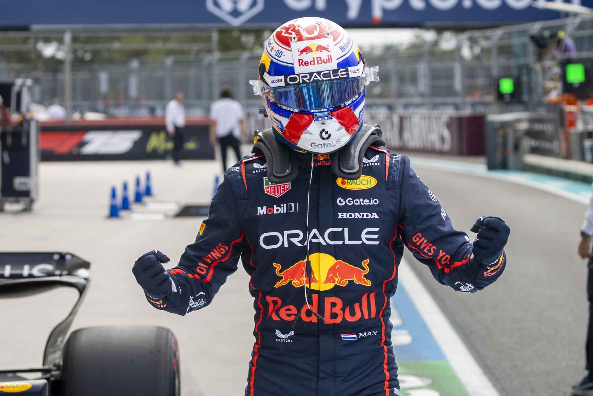 Doble felicidad para Verstappen: nació su hija y logró la ‘pole’ en el GP de Miami