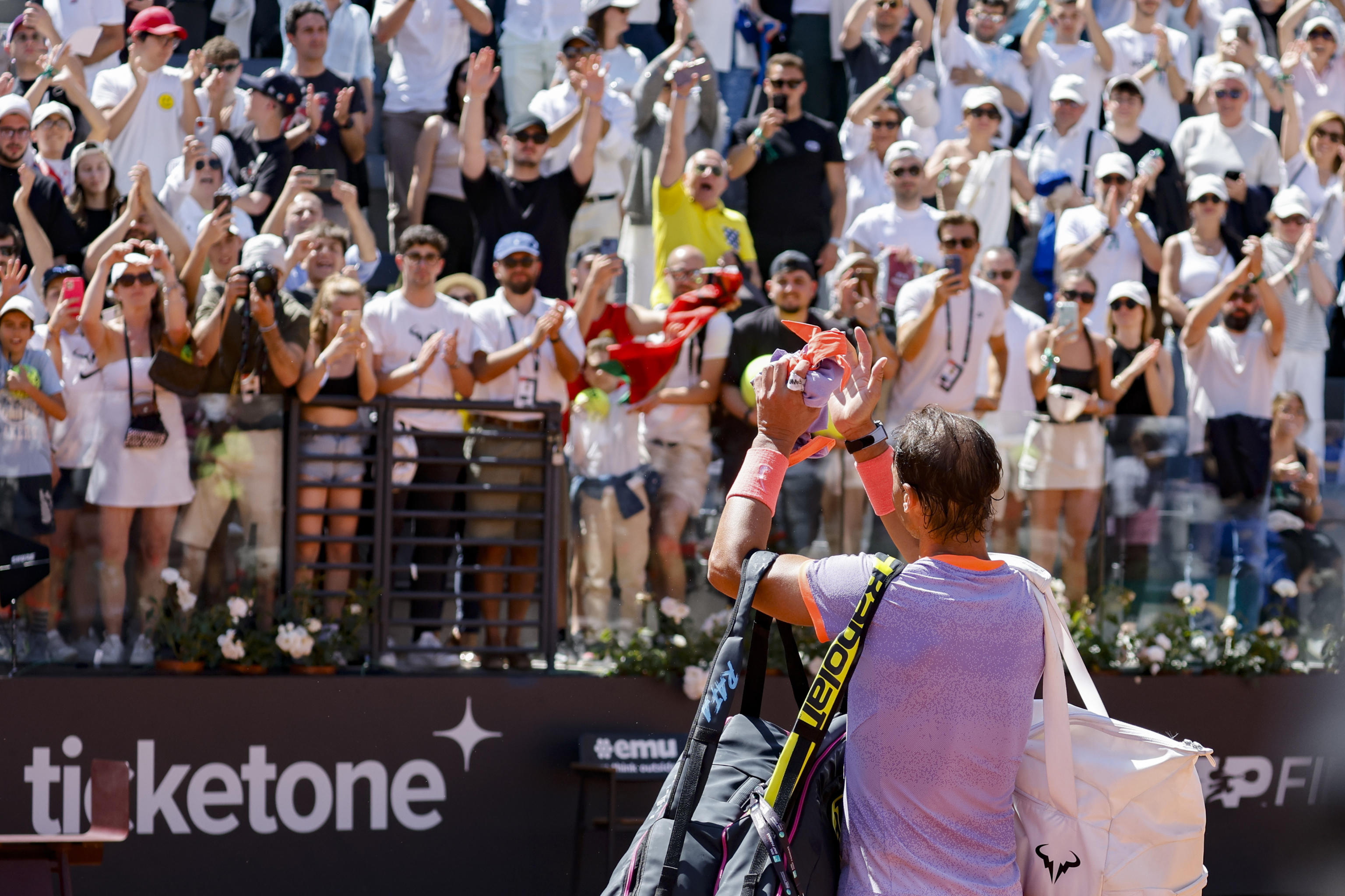 Roma se despidió de Rafa Nadal con emotiva ovación en el Masters 1000: video
